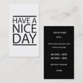 天気の良い日を過して下さい 名刺 (正面/裏面)