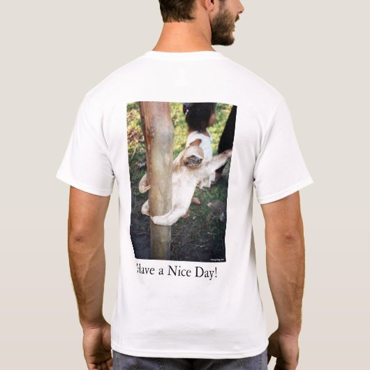 天気の良い日を過して下さい -- 幸せな怠惰 Tシャツ (裏面)