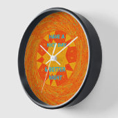 天気の良い日及びよりよい夜赤いデザインを持って下さい 壁時計 (傾斜)