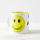 天気の良い日、マグを過して下さい ツートーンマグカップ (正面左)