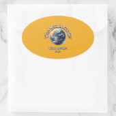 天気は決して晴れない。世界気象日。 楕円形シール (バッグ)