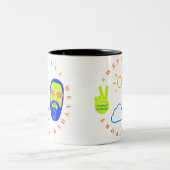 天気レポート ツートーンマグカップ (中央)