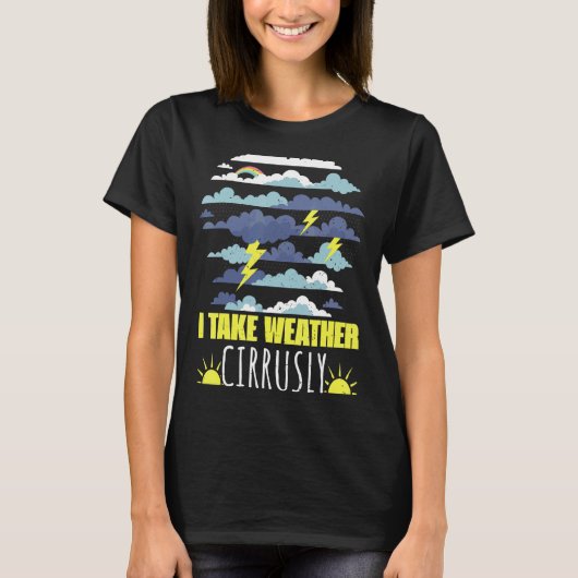 天気予報で天気予報を受ける Tシャツ (正面)