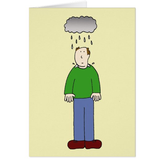 天気予報で憂鬱な男の漫画の下 (正面)