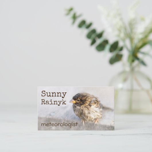 天気予報のカスタマイズおもしろい可能 名刺 (スタンド正面)