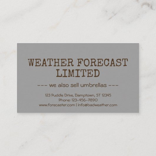 天気予報のカスタマイズおもしろい可能 名刺 (裏面)