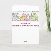 「天気予報の女：Snowstorm"グリーティングカードとノートカード カード (裏面)