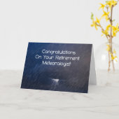 天気予報の気象予報士の退職カード カード (黄色い花)