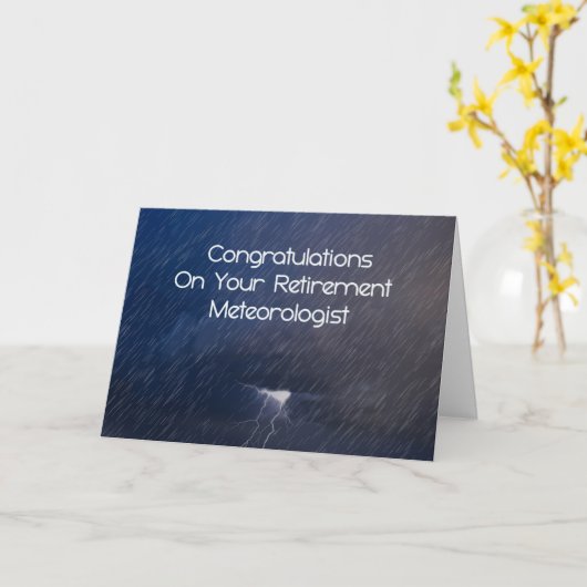 天気予報の気象予報士の退職カード カード (黄色い花)