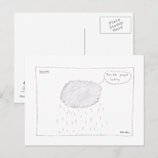 天気予報はがき ポストカード (正面/裏面)