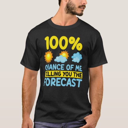 天気予報を100回も伝える Tシャツ (正面)