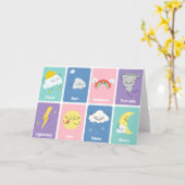 天気予報カード カード (黄色い花)