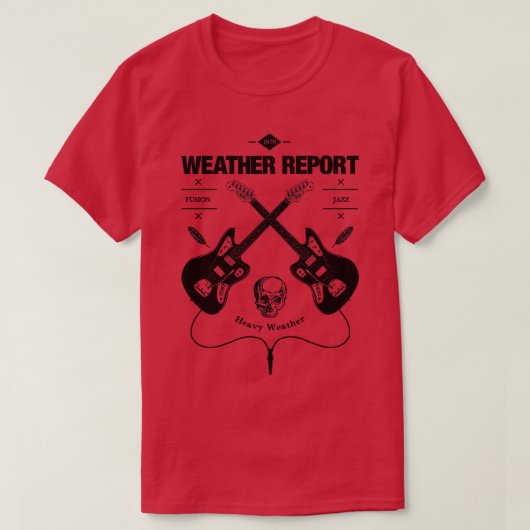 天気予報ギターヴィンテージロゴ Tシャツ (デザイン正面)