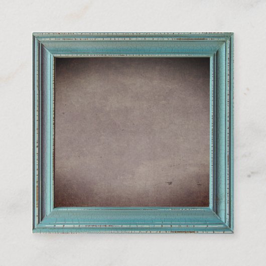 天気予報フレーム |茶色のテクスチャ スクエア名刺 (裏面)