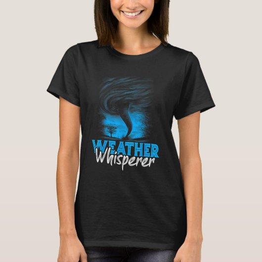 天気予報気象予報気象予報Wea Tシャツ (正面)