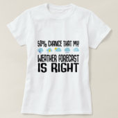 天気予報気象予報3 Tシャツ (デザイン正面)