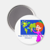 天気予報2月5日 マグネット (正面/裏面)