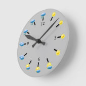 天気予報 ラウンド壁時計 (傾斜)