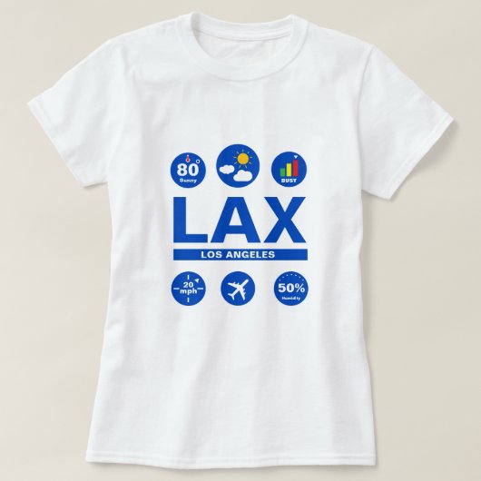 天気予報　空港コードTシャツ Tシャツ (デザイン正面)