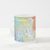 天気図 フロストグラスマグカップ (正面左)