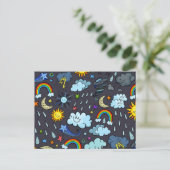 天気気候季節の空の背景 ポストカード (スタンド正面)