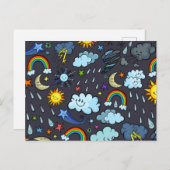 天気気候季節の空の背景 ポストカード (正面/裏面)