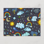 天気気候季節の空の背景 ポストカード (正面)