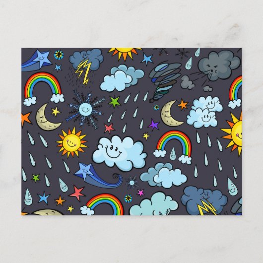 天気気候季節の空の背景 ポストカード (正面)