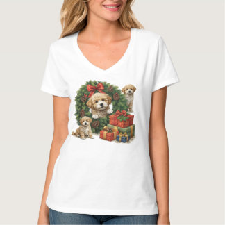天気犬のクリスマス Tシャツ