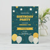 天気球誕生会の招待状 招待状 (スタンド正面)