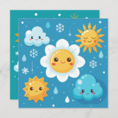 天気疑問に思 招待状 (正面/裏面)