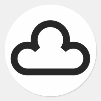 天気雲の記号 ラウンドシール