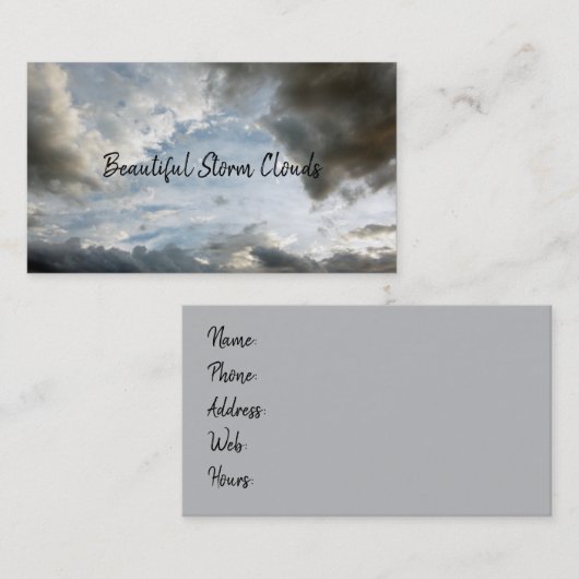天気雲嵐空天空の雲景 名刺 (正面/裏面)