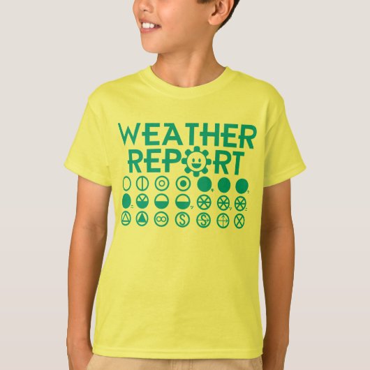 天気_レポート Tシャツ (正面)