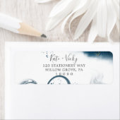 天水モダン色差出人住所ラベル ラベル (インサイチュ)