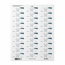 天水モダン色差出人住所ラベル