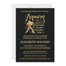 天水族館〔占星術の〕十二宮図ベビーシャワー招待状
