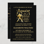 天水族館〔占星術の〕十二宮図ベビーシャワー招待状 招待状 (正面/裏面)