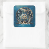 天水無記名黒金ゴールド水族館 スクエアシール (バッグ)