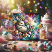 天水色バニーイースターエッグクリスチャン シーズンカード