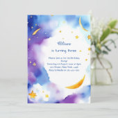 天水色誕生日招待状 招待状 (スタンド正面)