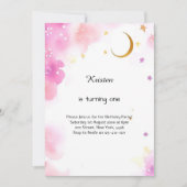 天水色誕生日招待状 招待状 (正面)