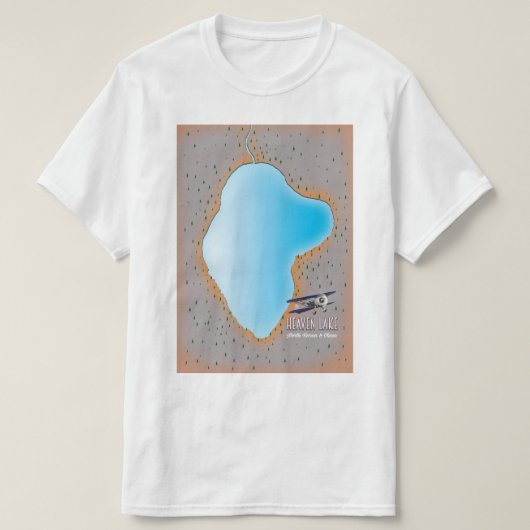 天池北朝鮮&中国地図 Tシャツ (デザイン正面)