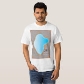 天池北朝鮮&中国地図 Tシャツ (正面フル)