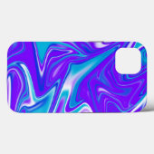 「天波 – 青い白と紫の大理石 Case-Mate iPhoneケース (裏面 (横))