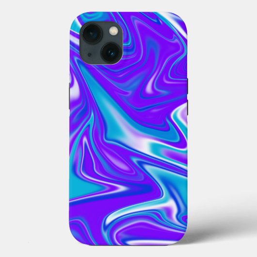 「天波 – 青い白と紫の大理石 Case-Mate iPhoneケース (裏面)