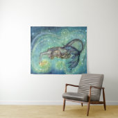 天海の人魚と星モリー・ハリソン タペストリー (インサイチュ(横))