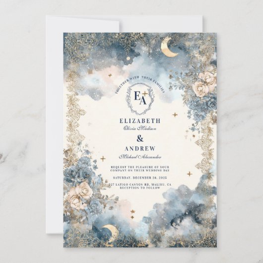 天海軍と金ゴールドフローラ結婚ズ 招待状 (正面)