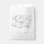 天海軍の星空の夜の月の赤ちゃんシャワー フェイバーバッグ (正面)