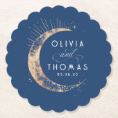 天海軍ブルーと金ゴールドスターズムーン結婚ズ ペーパーコースター (正面)